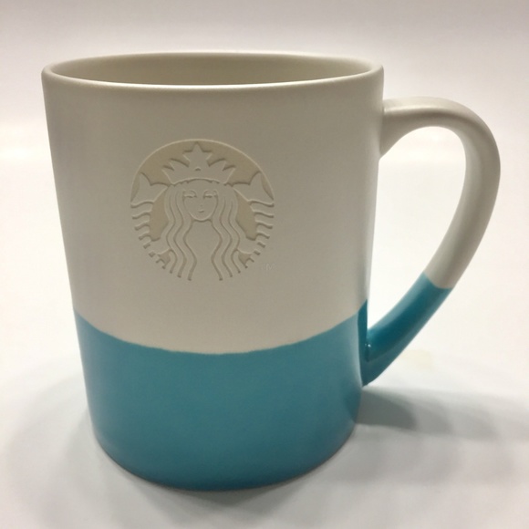 Starbucks Other - Starbucks Coffee Mug Siren Series Dipped Blue 14oz